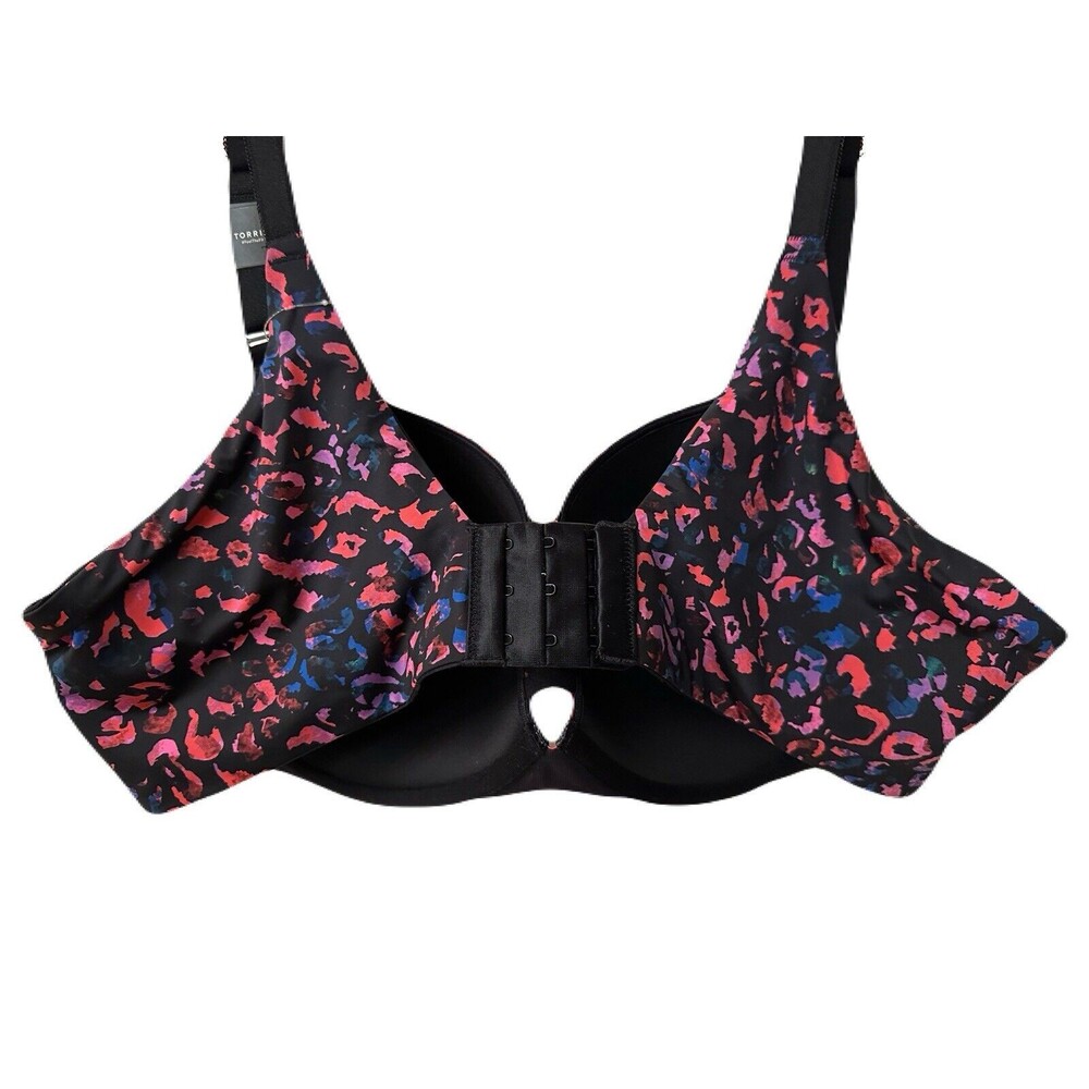 NEW Torrid Womens Bra Size 42C XO Plunge Sculpting Push Up Bra Rainbow Leopard - Picture 5 of 7